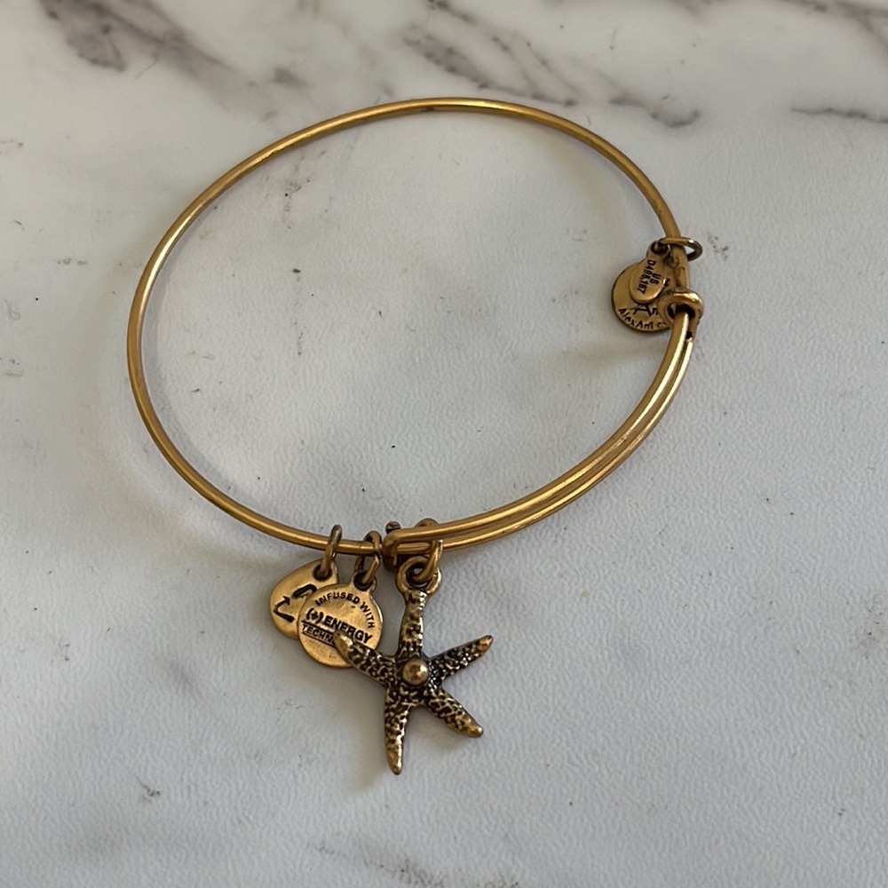 Alex and ani starfish charm bracelet gold color